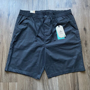Prana Double Peak E-Waist 8" Shorts Men's XL Charcoal Standard Fit Cargo Stretch